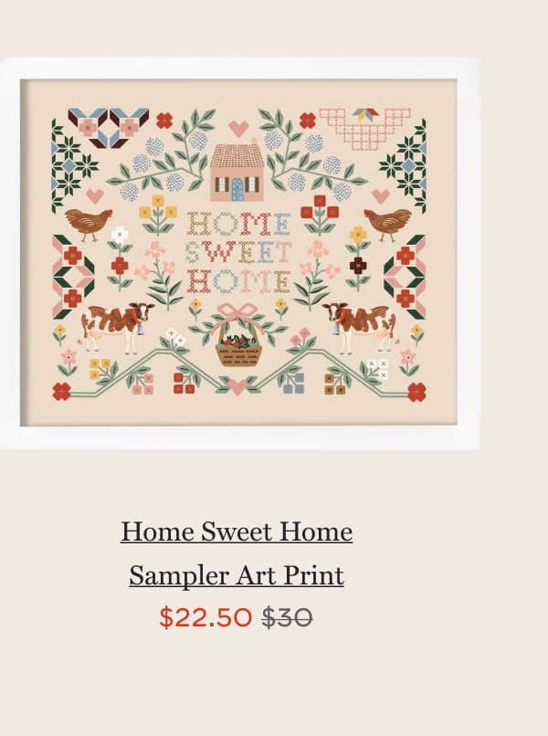 Home Sweet Home Sampler Art Print