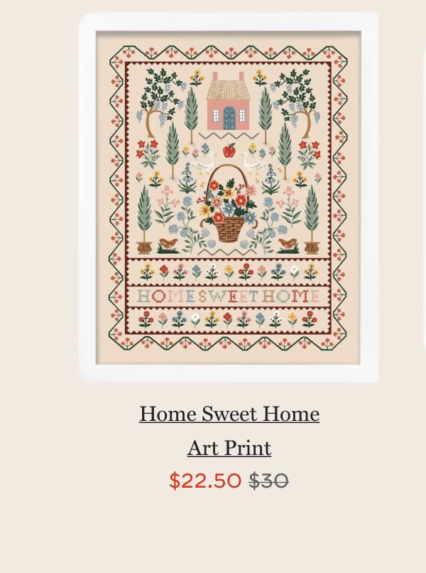 Home Sweet Home Sampler Art Print