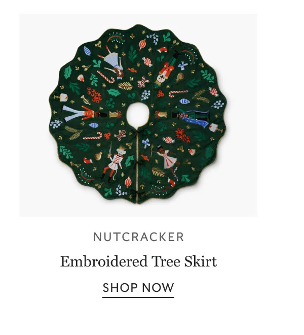 Nutcracker Embroidered Tree Skirt - Shop now