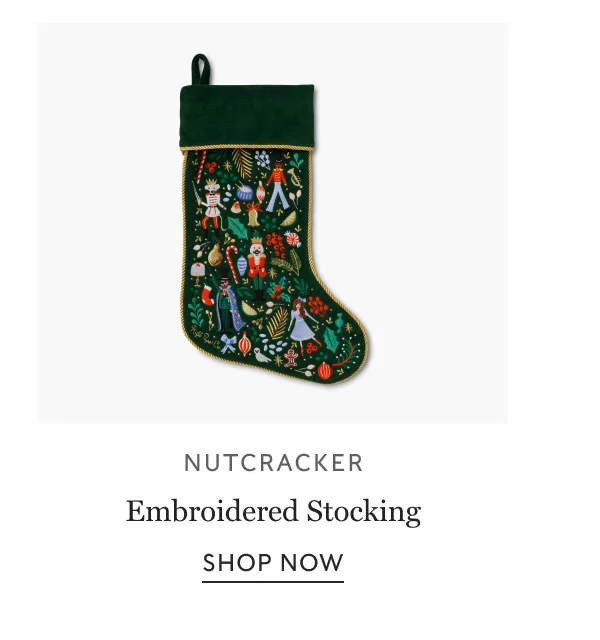 Nutcracker Embroidered Stocking Shop Now