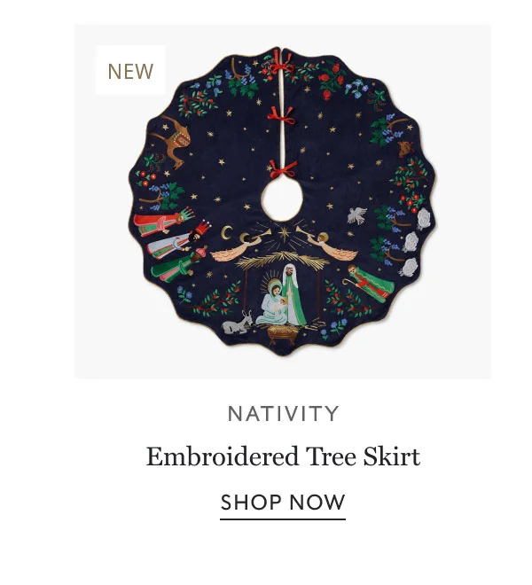 Nativity Embroidered Tree Skirt - Shop now