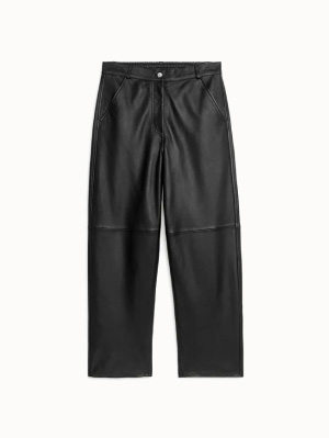 Relaxed Leather Trousers