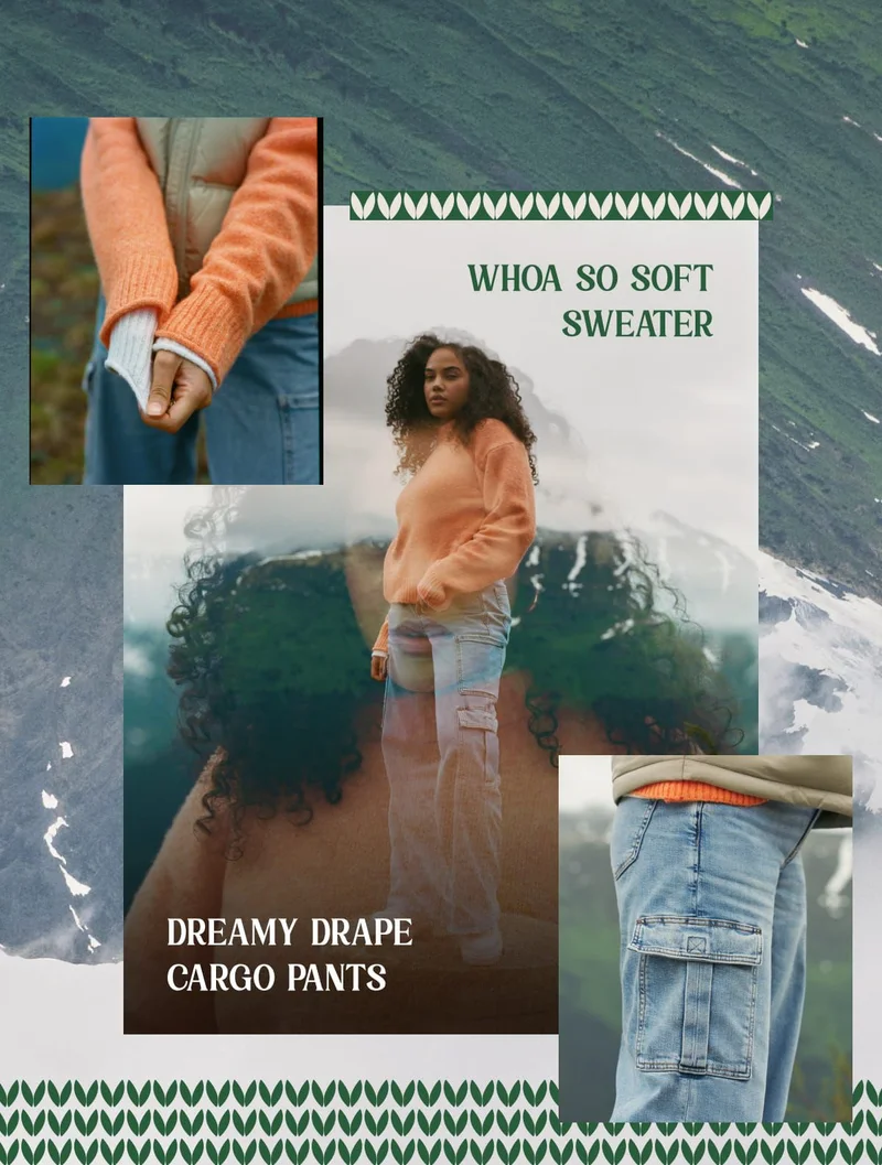 Whoa So Soft Sweater | Dreamy Drape Cargo Pants