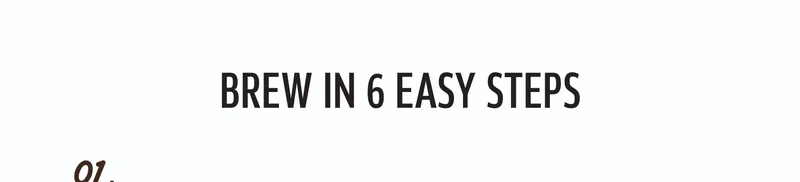 BREW IN 6 EASY STEPS