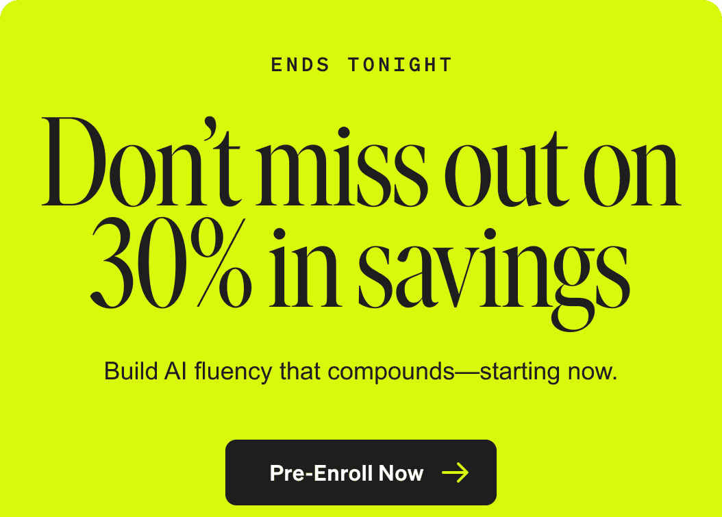 Don’t miss out on 30% in savings - Pre-Enroll Now