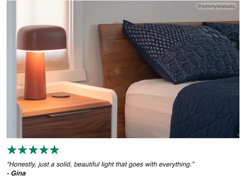 “Honestly, just a solid, beautiful light that goes with everything.” - Gina