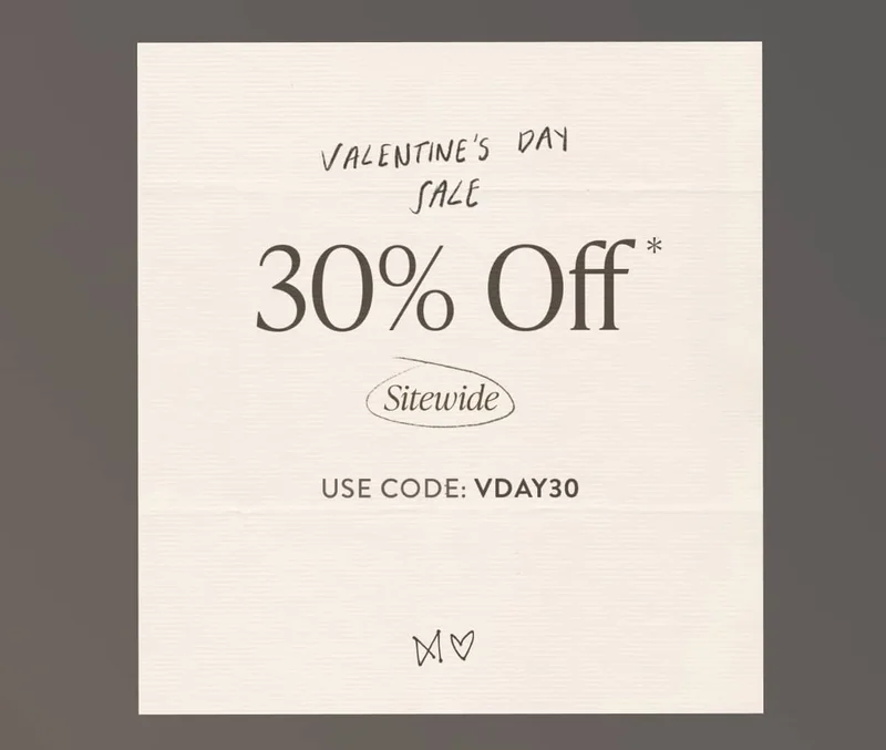 Valentines Day Sale | 30% off