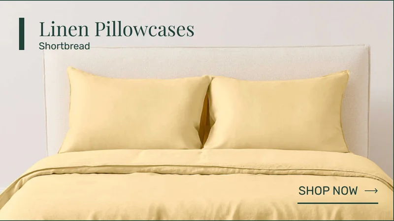Linen Pillowcases - Shortbread