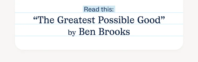 The great Possible Good