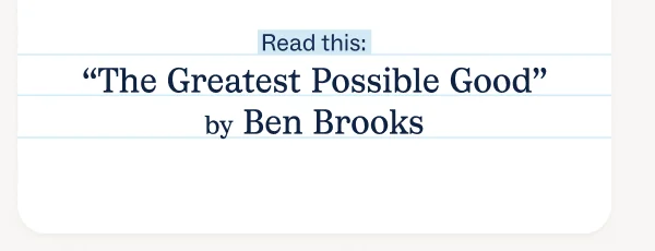The great Possible Good