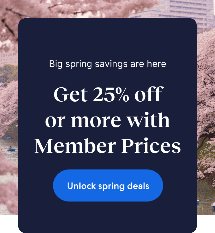 Save 25% or more on select hotels when you book by March 25.