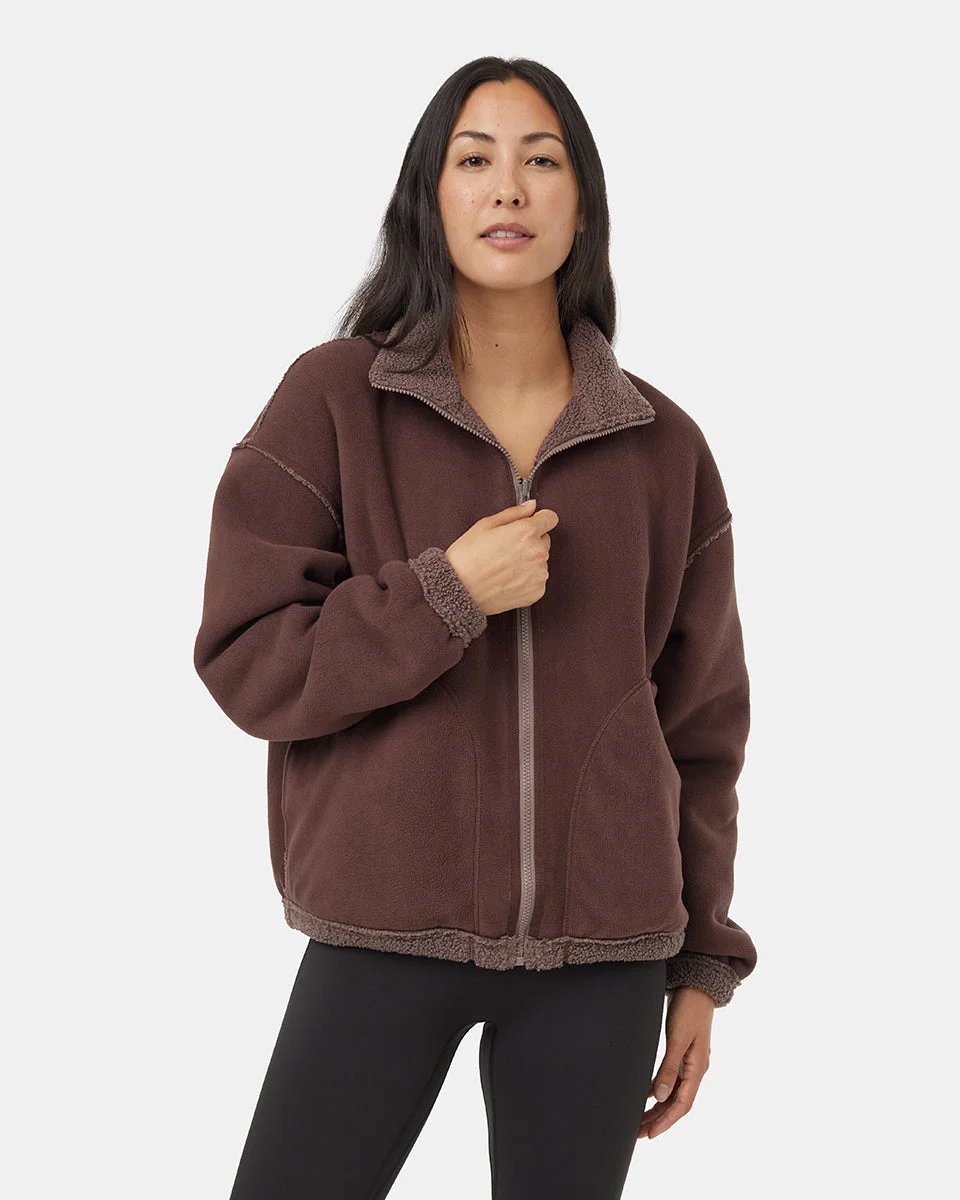Image of Recycled Boucle Reversible Full Zip