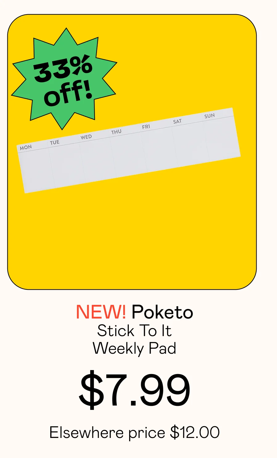 Stick To It Weekly Pad