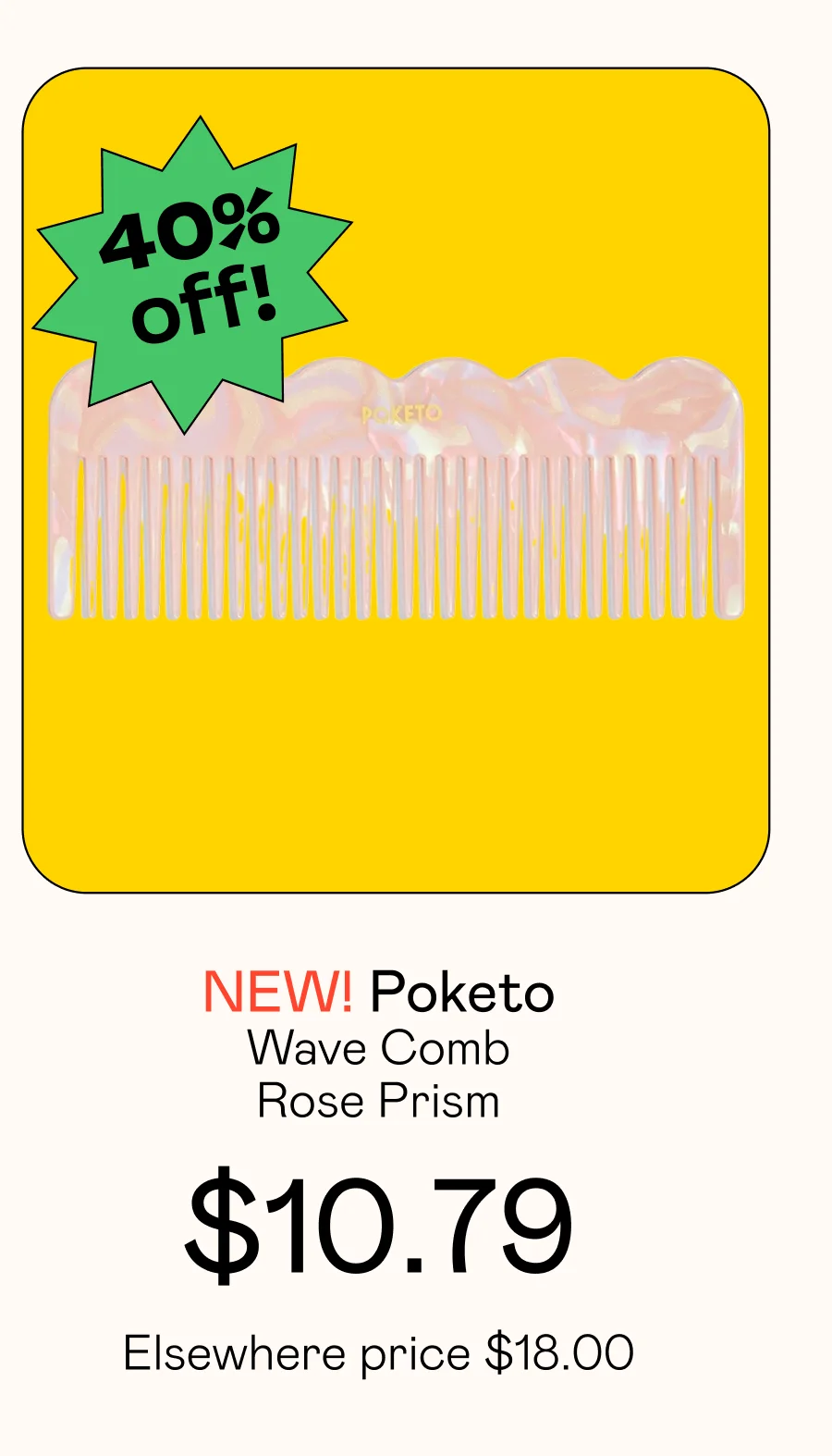 Wave Comb - Rose Prism