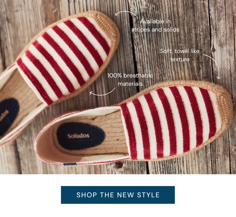 Available in stripes and solids; Soft, towel like texture; 100% breathable materials [Shop the new style]
