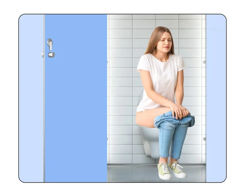IMAGE OF WOMAN ON TOILET