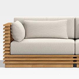 Batten Teak Outdoor Loveseat