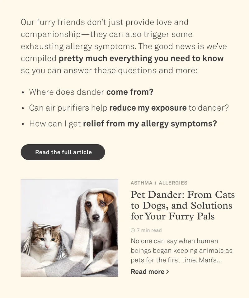 Pet Dander: From Cats to Dogs, and Solutions for Your Furry Pals