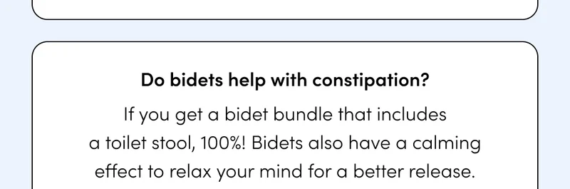 DO BIDETS HELP WITH CONSTIPATION