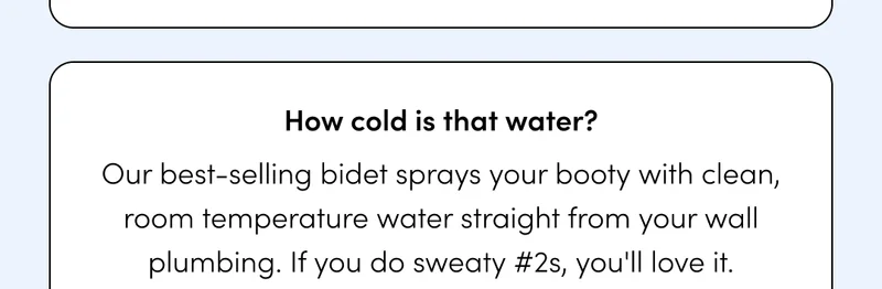 HOW COLD IS THAT WATER?