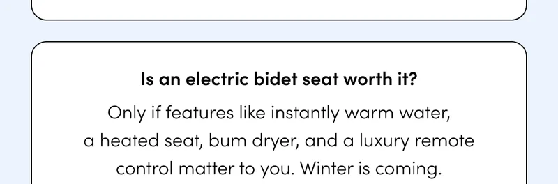 ELECTRIC BIDETS