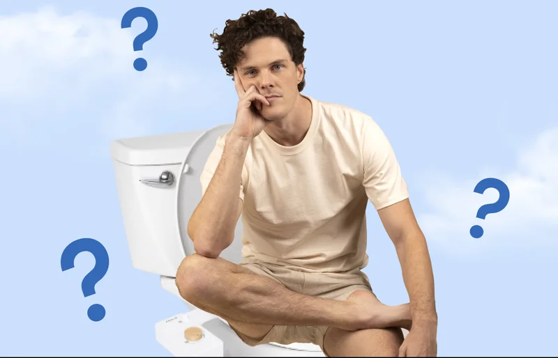 MAN ON TOILET