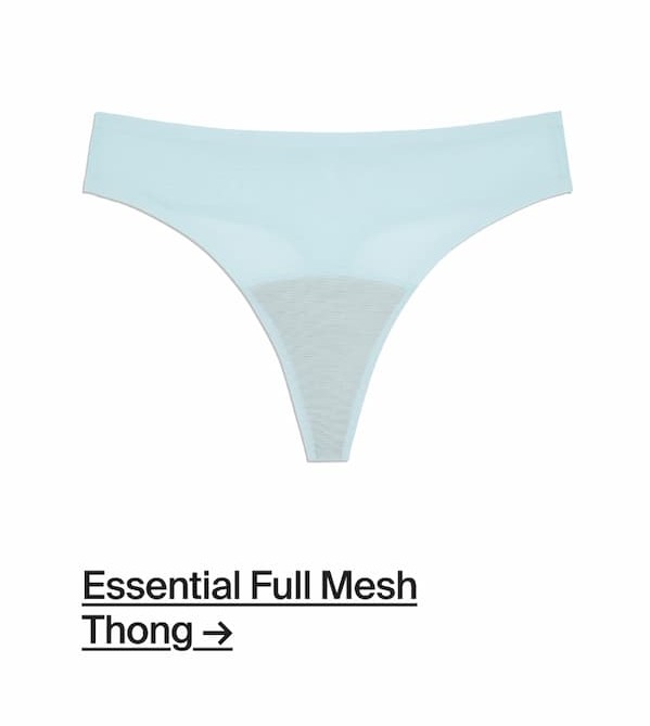 Essential Full Mesh Thong ->