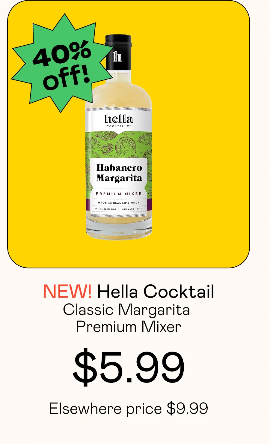 Classic Margarita Premium Mixer