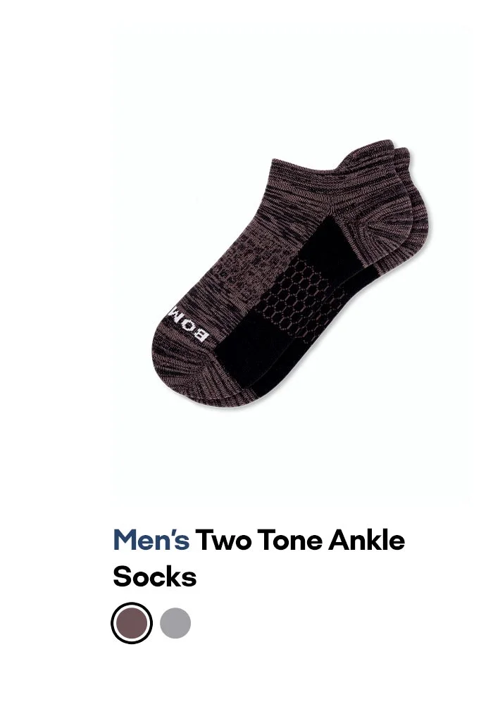 Men's Two Tone Ankle Socks