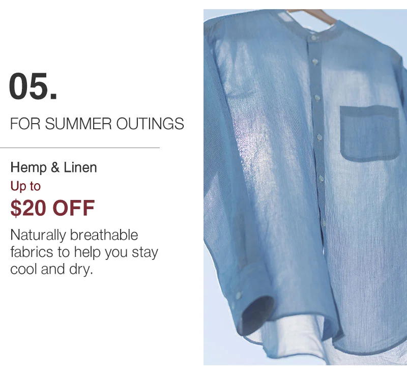 Shop Hemp & Linen Up to $20 OFF