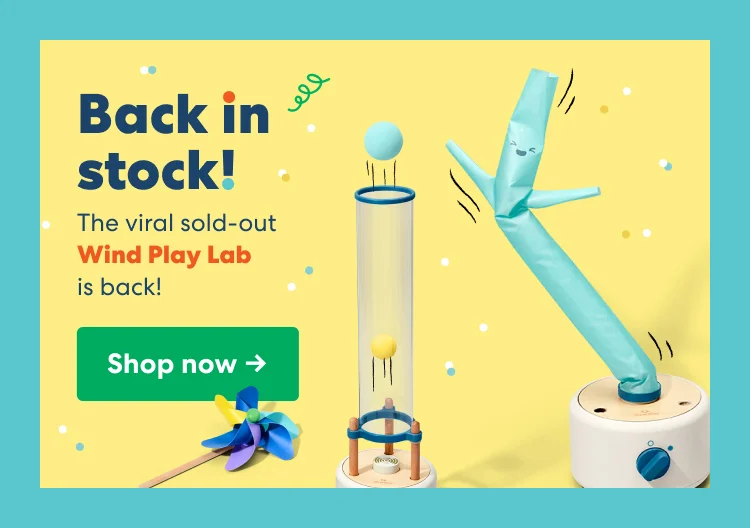 Back in stock! The viral sold-out Wind Play Lab is back! Shop now.
