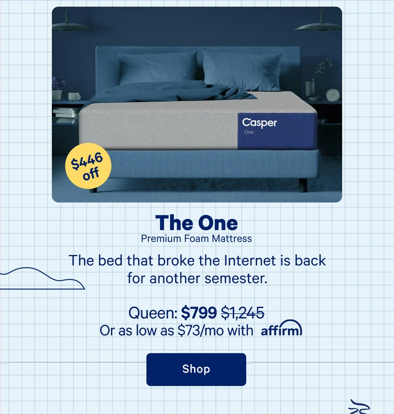 The One Premium Foam Mattress >> The bed that broke the internet is back for another semester. >> Shop >>
