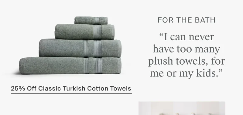 25% Off Classic Turkish Cotton Towels