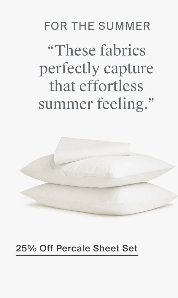 25% Off Percale Sheet Set