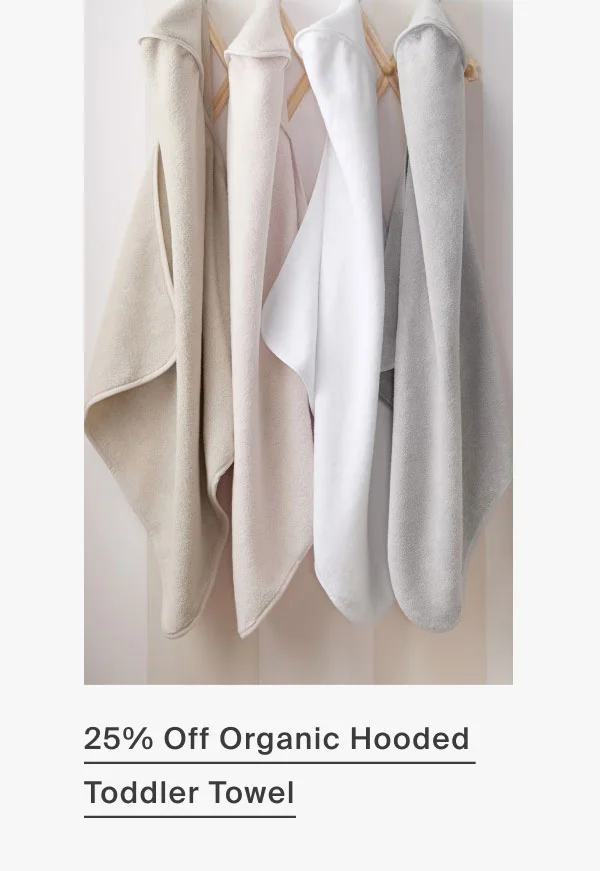 25% Off Organic Hooded Toddler Towel