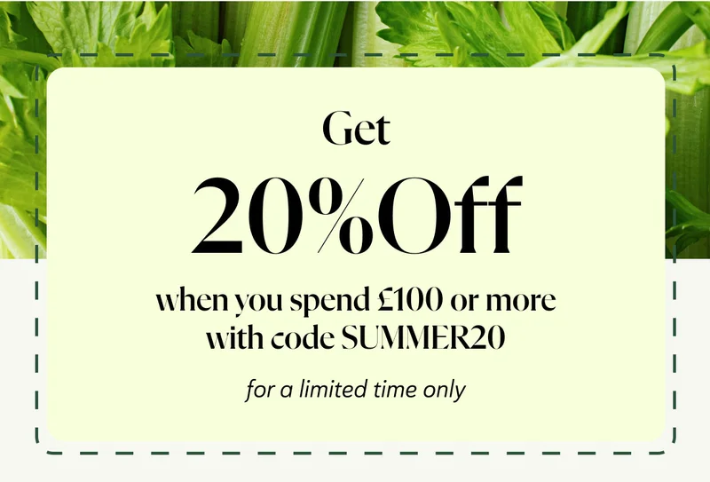 Get 20% OFF when you spend £100 or more with code SUMMER20 – for a limited time only.