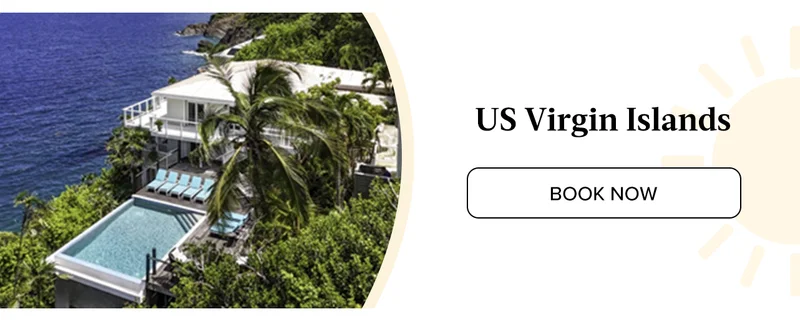 Wake up to panoramic sea views from a vacation home in the US Virgin Islands.