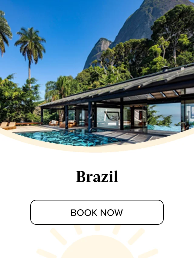 Stay between rainforest and ocean in a modern mountainside haven in Brazil.