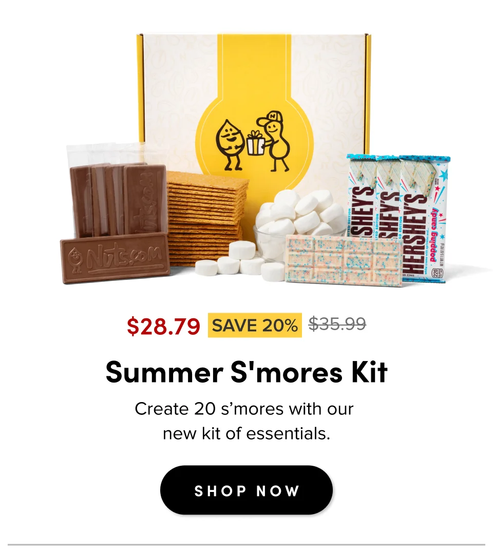 Summer S'mores Kit ; $35.99 Save 20% ; shop now