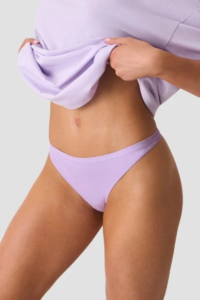Image of Smooth Seamless Strappy Thong 2-Pack Pastel Lilac