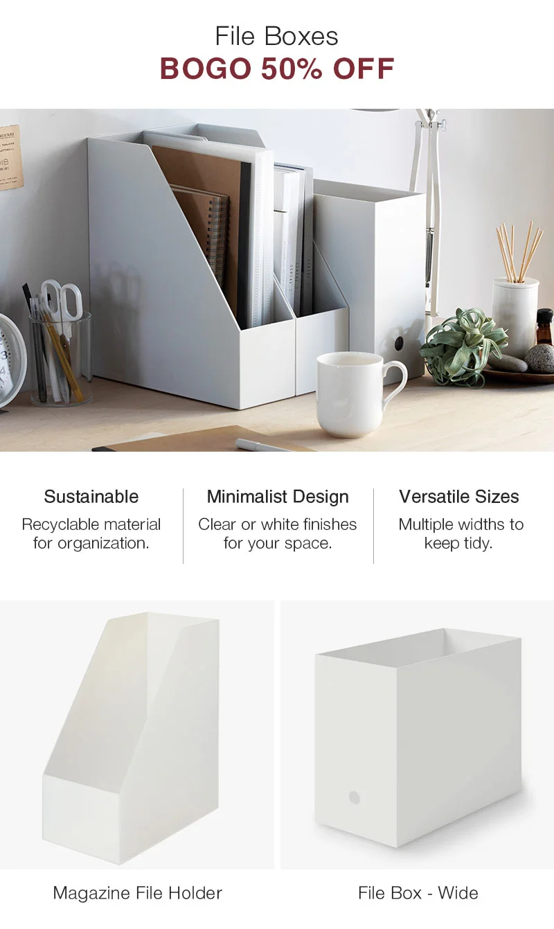 Shop File Boxes BOGO 50% OFF