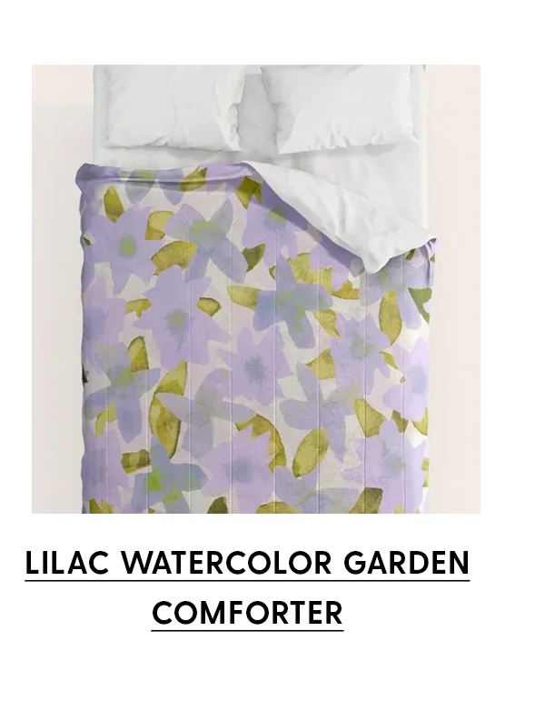 Shop Lilac Watercolor Garden Comforter