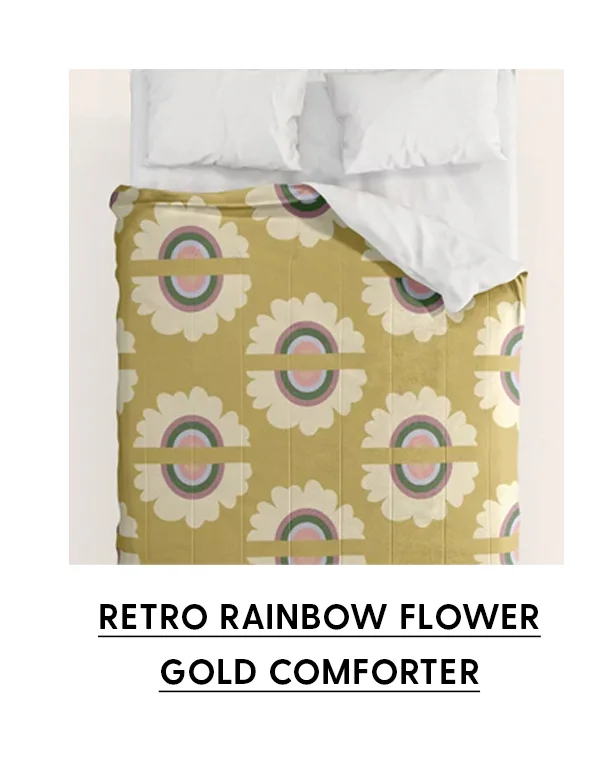 Retro Rainbow Flower Cold Comforter