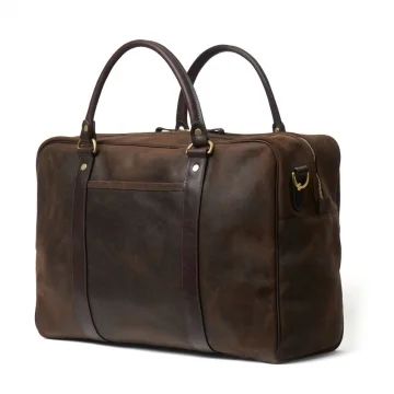 Holdall in Brown Waxy Leather