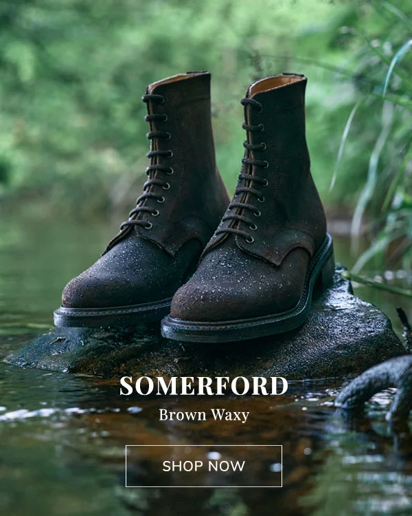 Somerford R Derby Boot in Brown Waxy Commander
