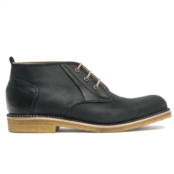 Morse Chukka Boot in Black Waxy/Black Kudu