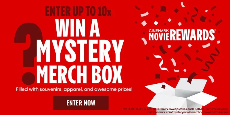 ENTER UP TO 10x | WIN A MYSTERY MERCH BOX | Filled with souvenirs, apparel, and awesome prizes! | ENTER NOW >
