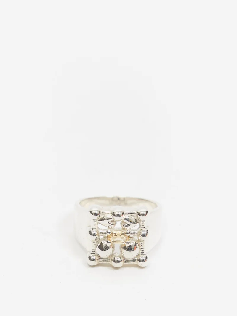 Image of Alec Doherty Big One Ring - Silver/Citrine