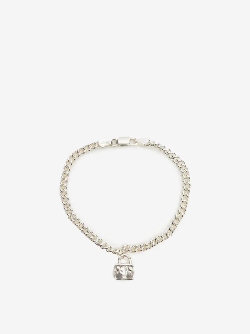 Image of Alec Doherty Lock & Key Bracelet - Silver