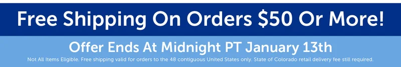 Free Shipping On Orders $50 Or More! Offer Ends At Midnight PT January 13th